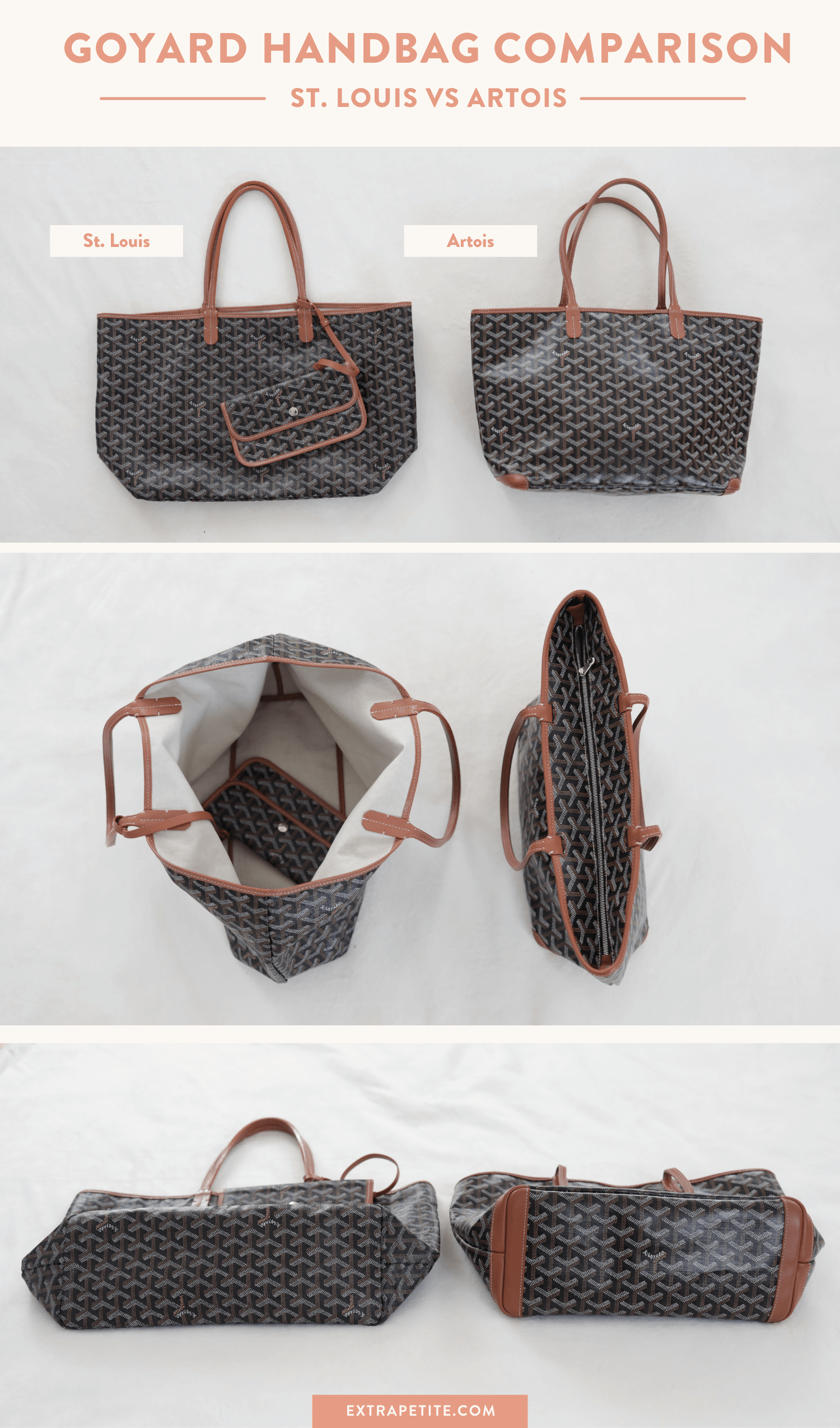 goyard bag st louis vs artois comparison