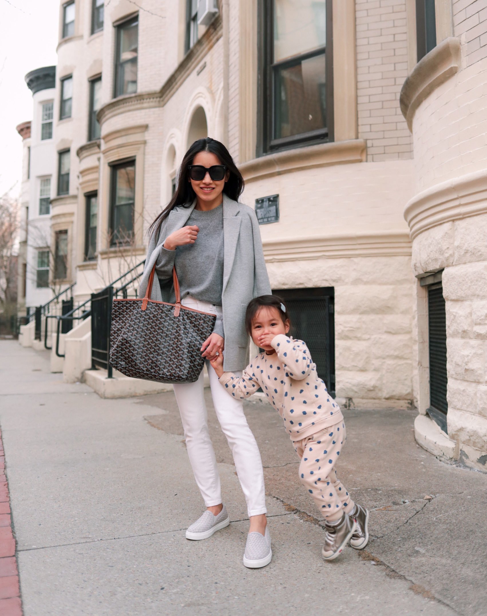 jcrew sophie cardigan gray mommy and me outfit