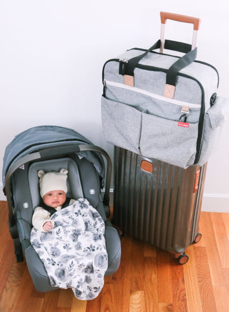 nuna pipa carseat skiphop weekender diaper bag review