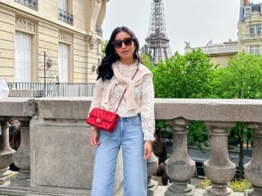sezane bianca madewell wide petite jeans red chanel mini flap